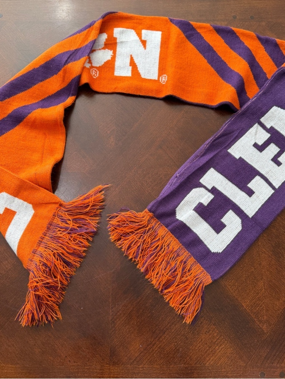Clemson Orange & Purple Team Scarf